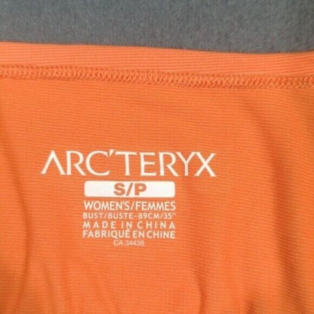 Arc'teryx Shirt Women's S Orange Motus Crew Short Sleeve Tee Outdoor Hiking NWT - Picture 5 of 12